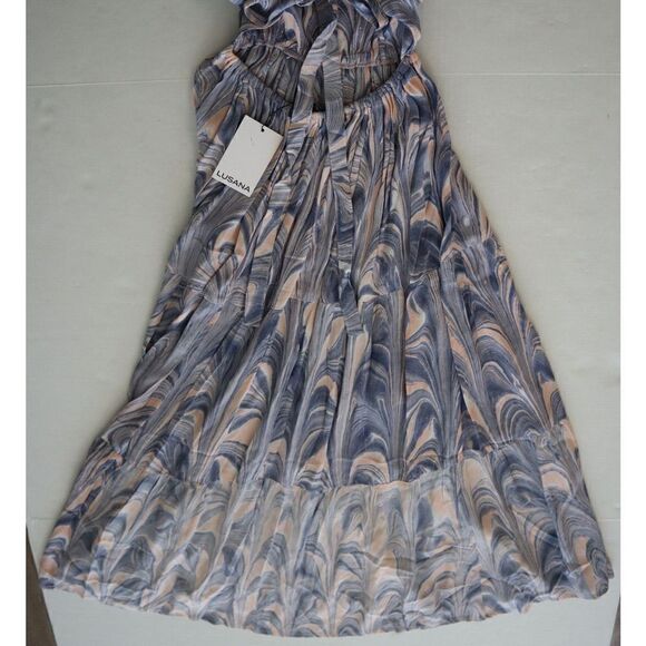 Lusana x Anthropologie Women's Sz Small US 4 Opal Strappy Midi Kella Dress - Picture 6 of 6